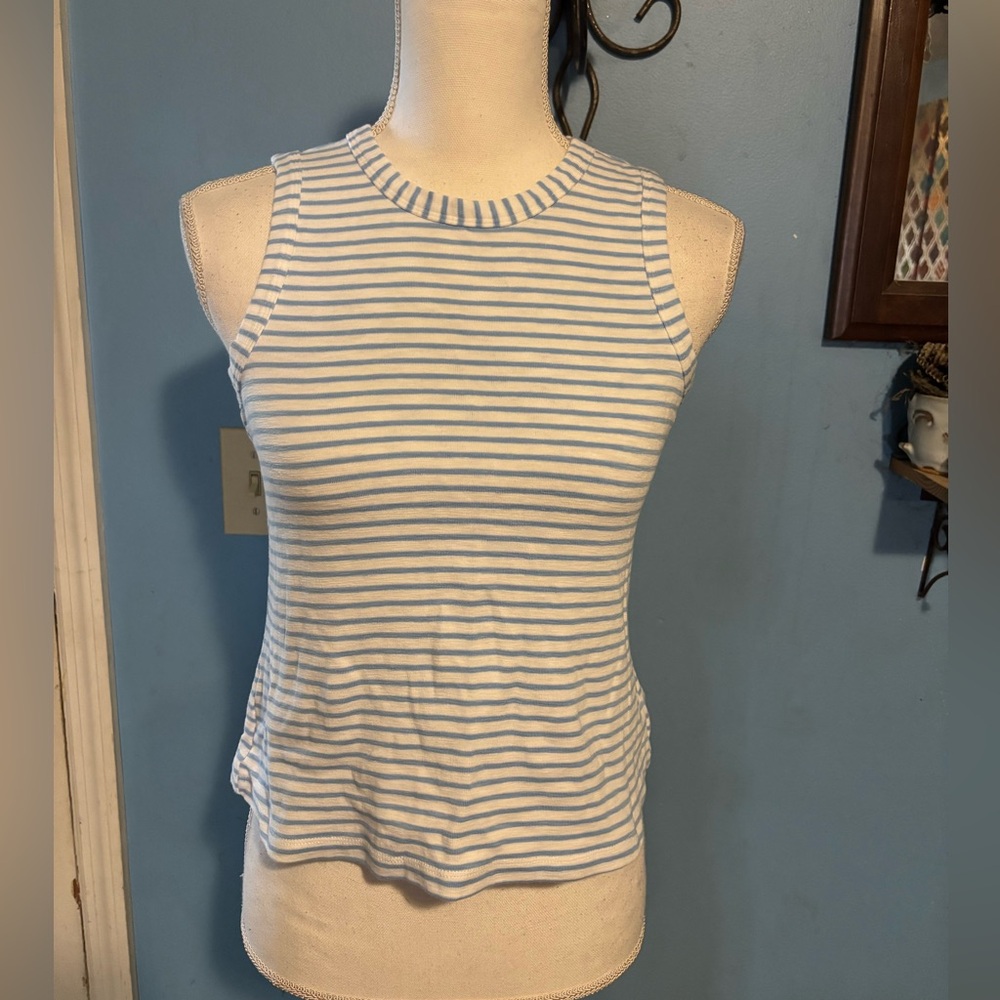 Marled Essentials, Blue & White, Striped, Tank Top